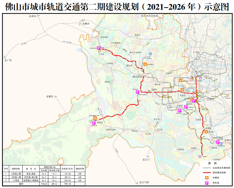 佛山市城市轨道交通四号线一期和十一号线工程